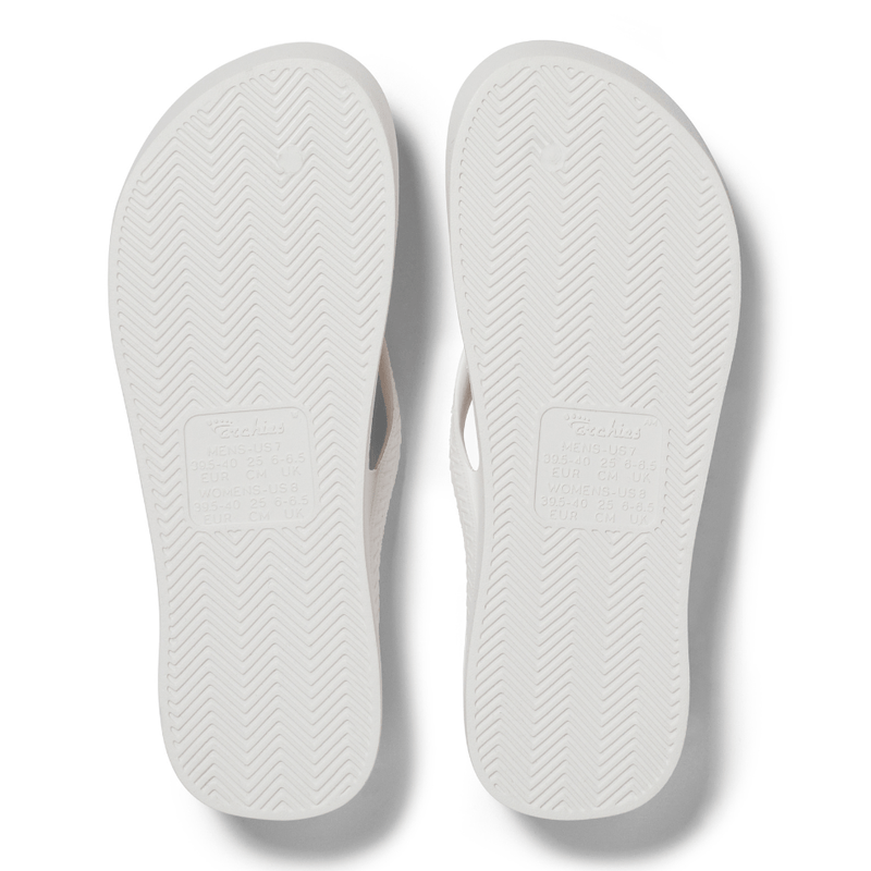 Archies shoes Archies Arch Support Flip Flops in White - Up and Running