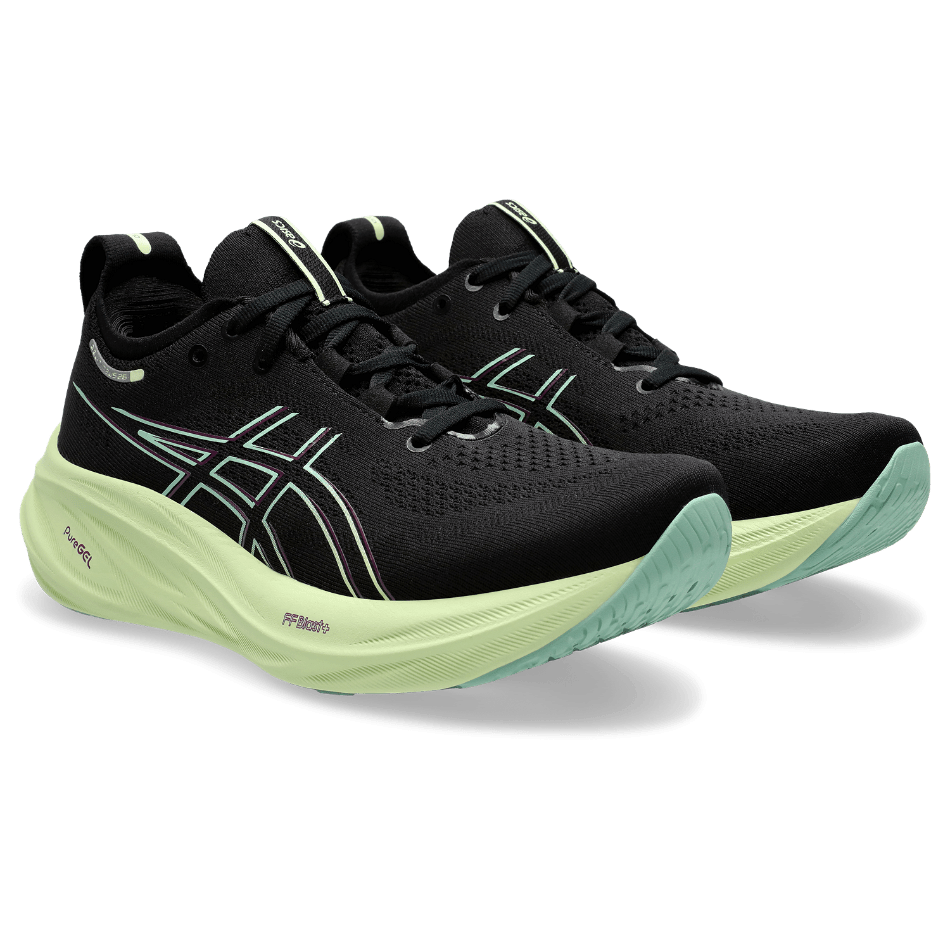 Asics Shoes ASICS Gel-Nimbus 26 Women's Running Shoes AW24 Black/Cool Matcha - Up and Running