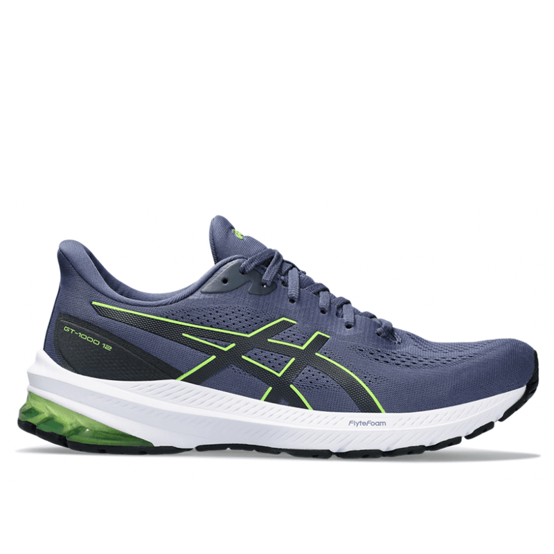 Asics Footwear Asics GT-1000v12 Men's Running Shoes SS24 Thunder Blue / Electric Lime - Up and Running