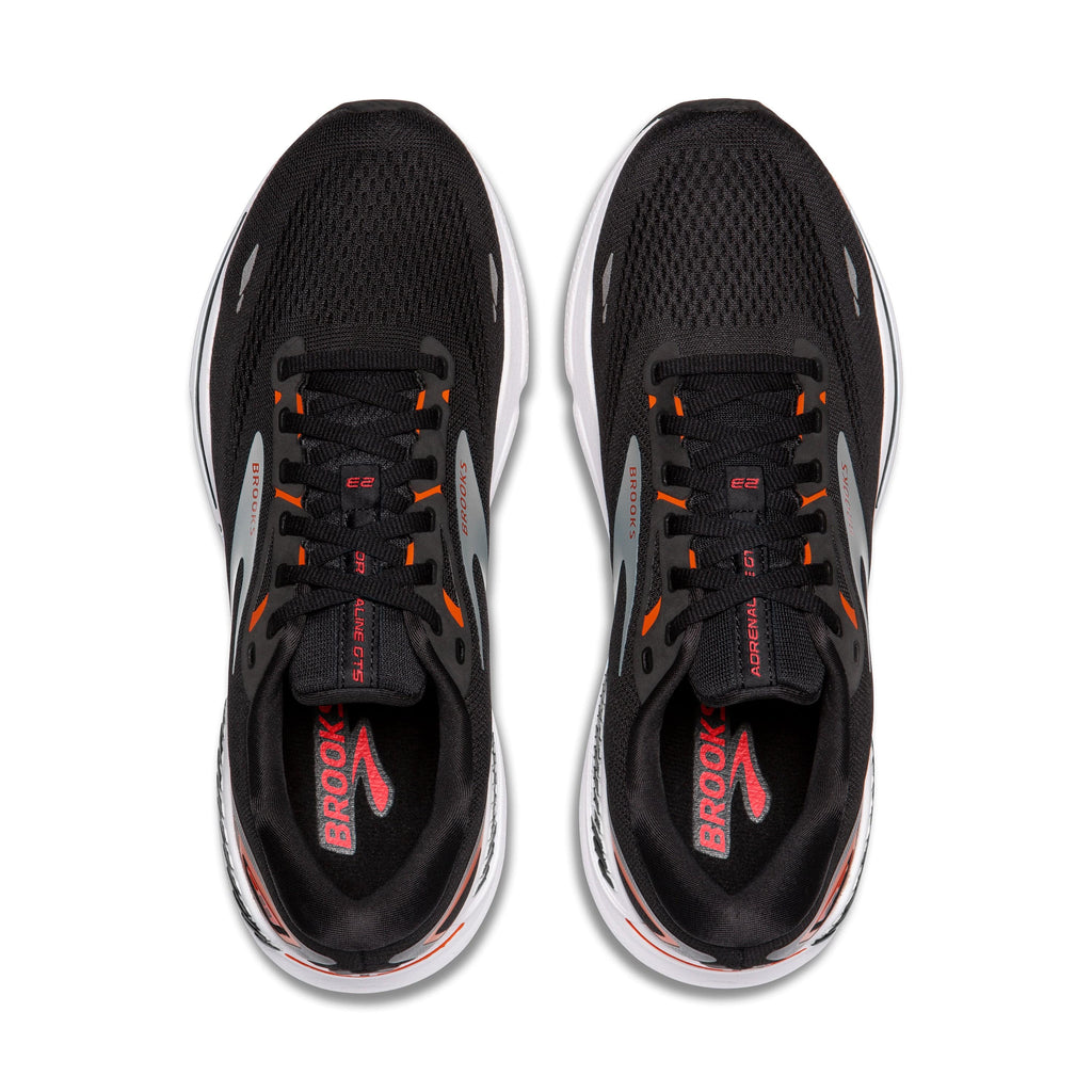 Brooks Footwear Brooks Adrenaline GTS 23 Men's Running Shoes AW24 Black/Mandarin Red/Blue - Up and Running