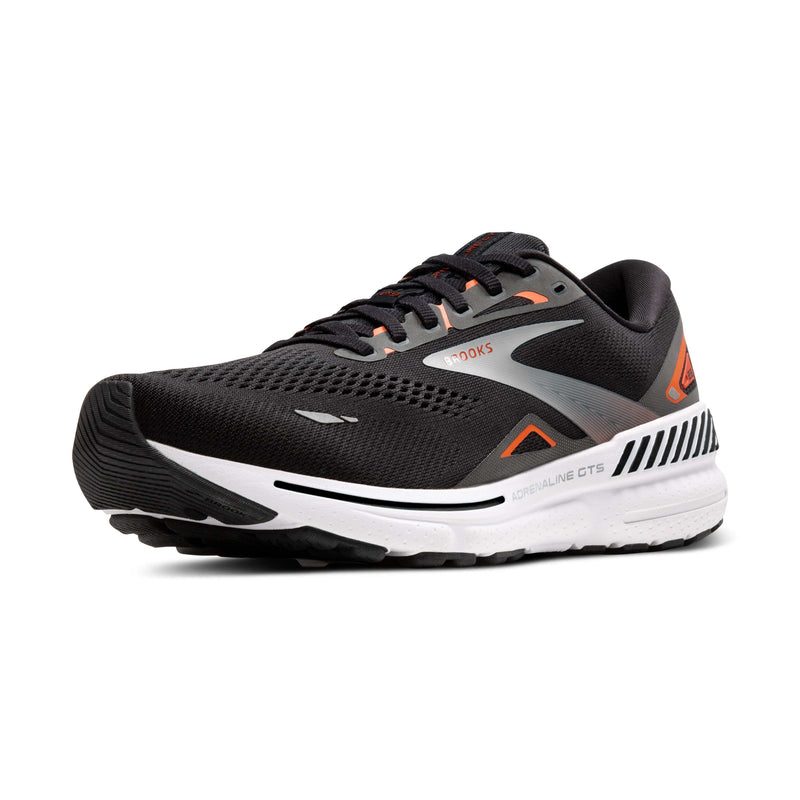 Brooks Footwear Brooks Adrenaline GTS 23 Men's Running Shoes AW24 Black/Mandarin Red/Blue - Up and Running