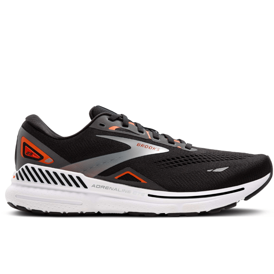 Brooks Footwear Brooks Adrenaline GTS 23 Men's Running Shoes AW24 Black/Mandarin Red/Blue - Up and Running