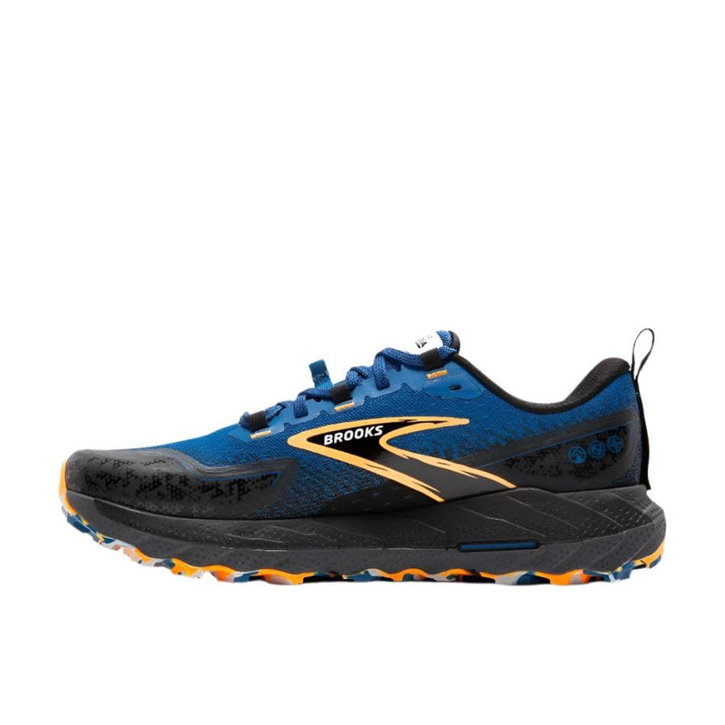 Brooks Shoes Brooks Cascadia 18 Men's Running Shoes AW24 Blue Sapphire/Black/Orange - Up and Running