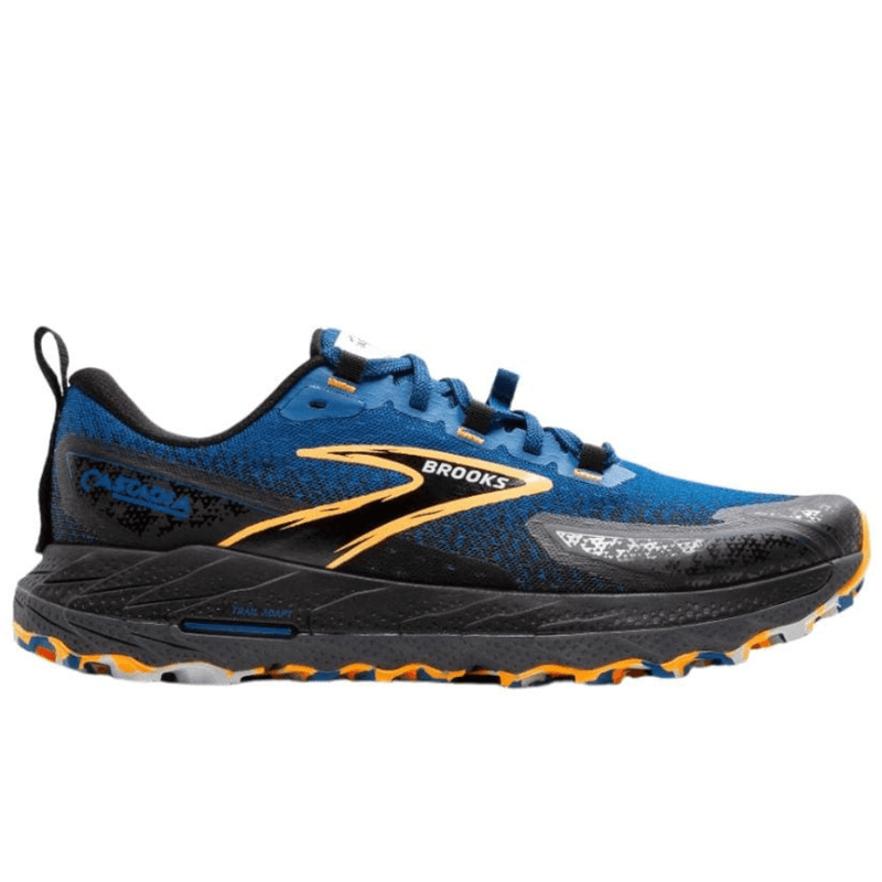 Brooks Shoes Brooks Cascadia 18 Men's Running Shoes AW24 Blue Sapphire/Black/Orange - Up and Running