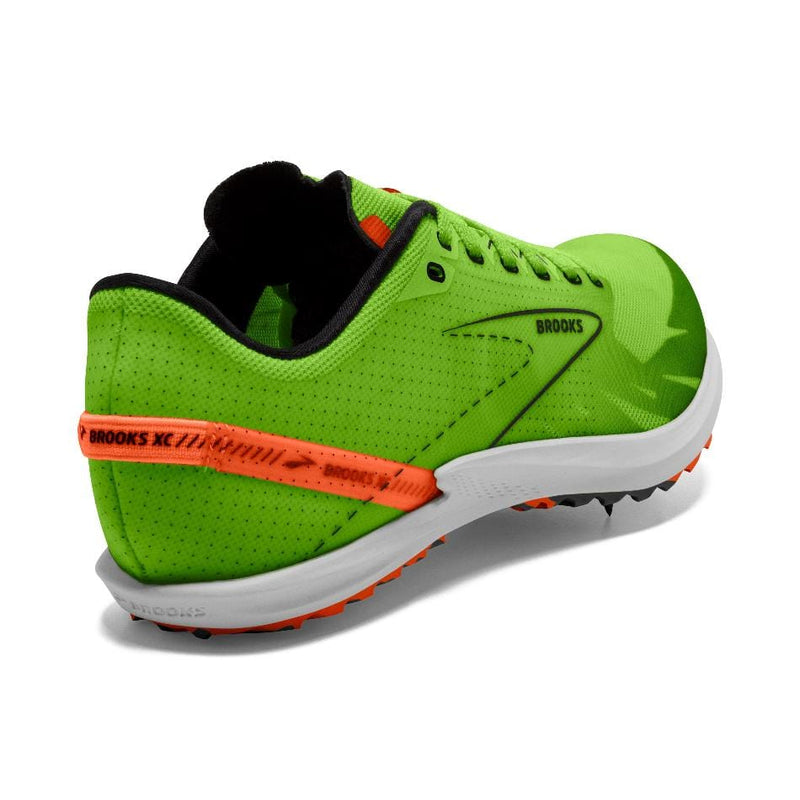 Brooks Shoes Brooks Draft XC Men's Running Shoes Green Gecko/Red Orange/White AW24 - Up and Running