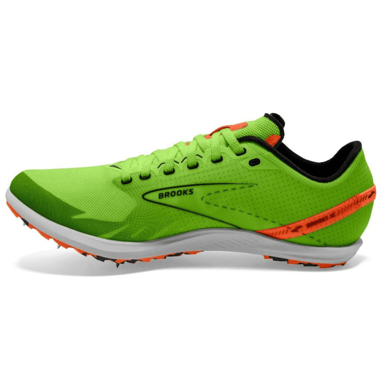 Brooks Shoes Brooks Draft XC Men's Running Shoes Green Gecko/Red Orange/White AW24 - Up and Running