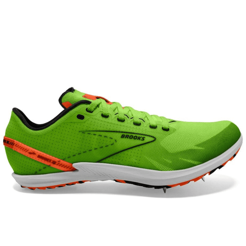 Brooks Shoes Brooks Draft XC Women's Running Shoes Green Gecko/Red Orange/White AW24 - Up and Running