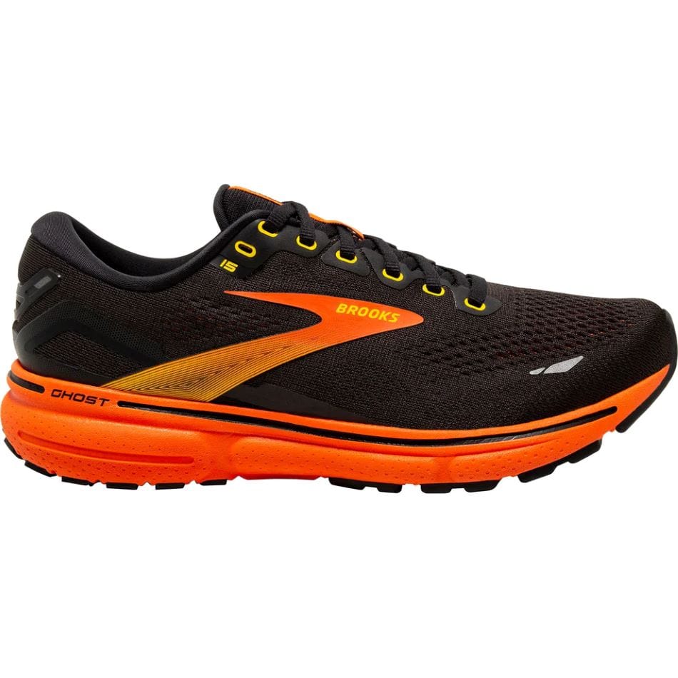 Brooks Shoes Brooks Ghost 15 Men's Running Shoes SS24 Black/Yellow - Up and Running
