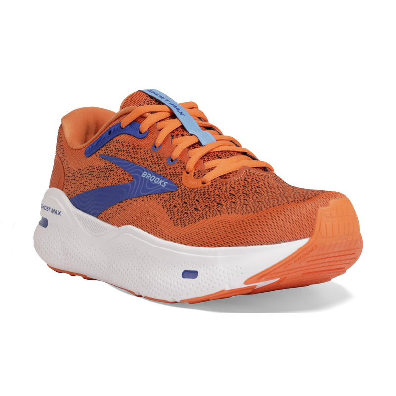 Brooks Footwear Brooks Ghost Max Men's Running Shoes SS24 Red Orange/Black/Surf The Web - Up and Running