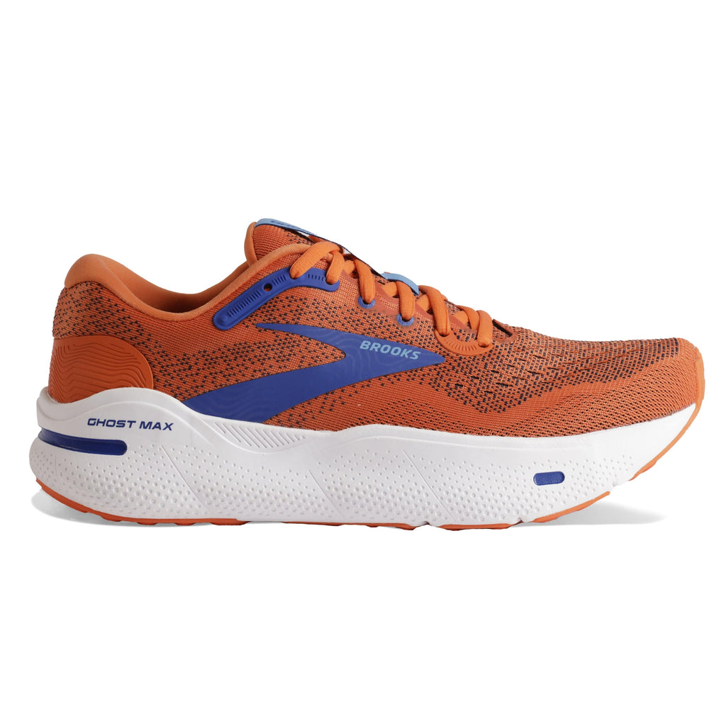 Brooks Footwear Brooks Ghost Max Men's Running Shoes SS24 Red Orange/Black/Surf The Web - Up and Running