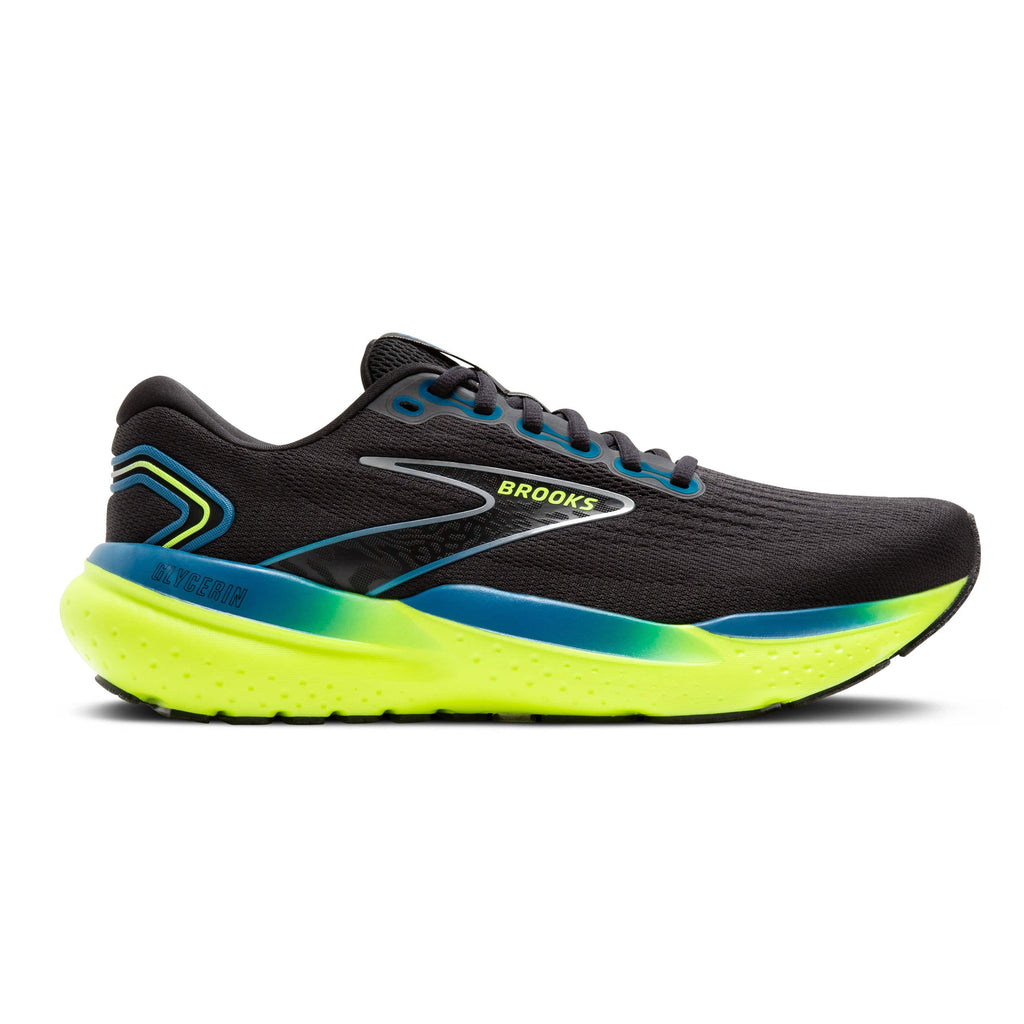 Brooks Footwear Brooks Glycerin 21 Men's Running Shoes AW24 Black/Blue/Nightlife - Up and Running