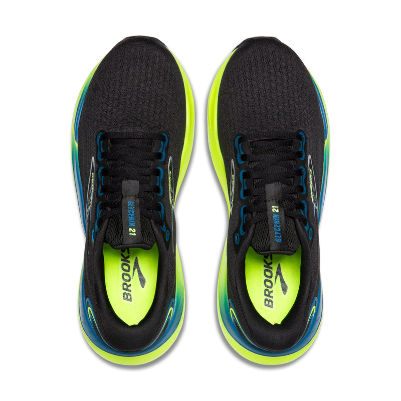 Brooks Footwear Brooks Glycerin 21 Men's Running Shoes AW24 Black/Blue/Nightlife - Up and Running