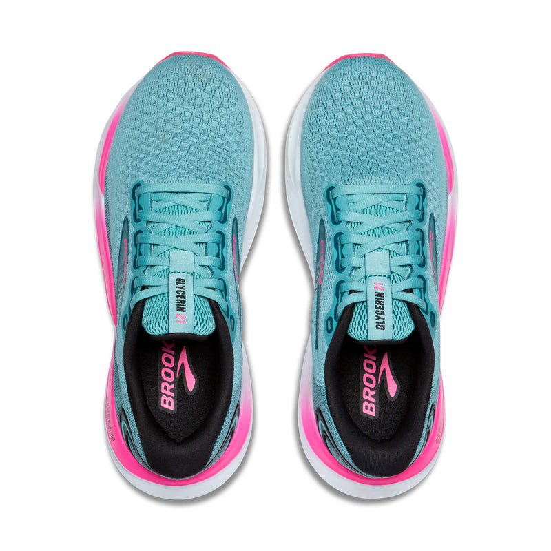 Brooks Footwear Brooks Glycerin 21 Women's Running Shoes AW24 Moroccan Blue/Aqua/Pink - Up and Running