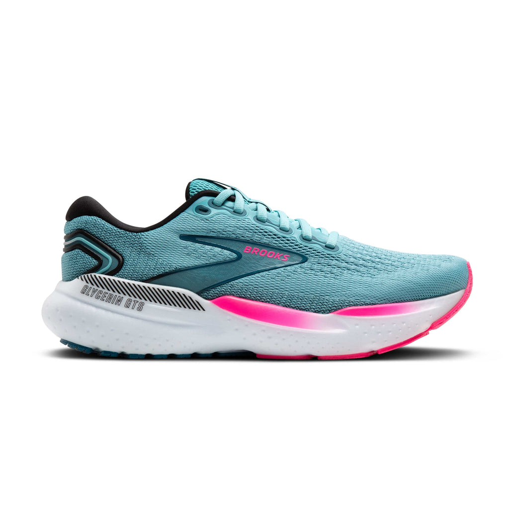 Brooks Footwear Brooks Glycerin GTS 21 Women's Running Shoes AW24 Moroccan Blue/Aqua/Pink - Up and Running