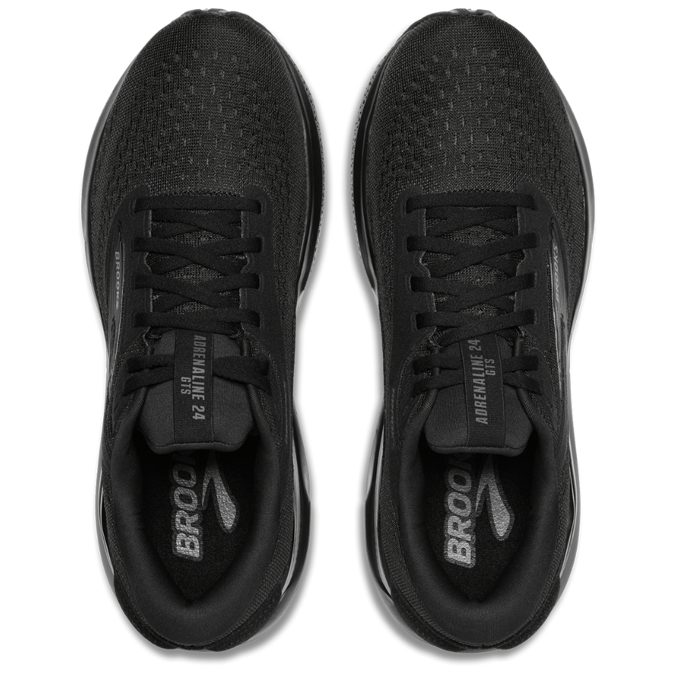 Brooks Shoes Brooks Men's Adrenaline 24 Running Shoes in Black/Black/Ebony SS25 - Up and Running