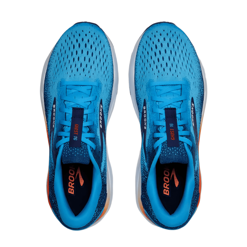 Brooks Shoes Brooks Men's Ghost 16 Running Shoes in Bonnie Blue/Blue Ribbon/Orange SS25 - Up and Running