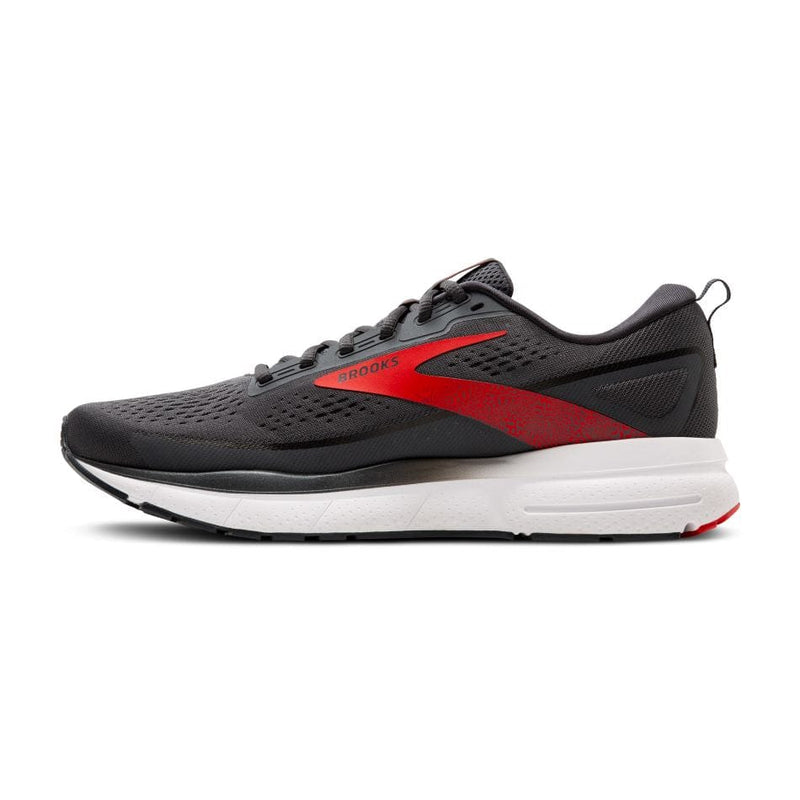 Brooks Shoes Brooks Trace 3 Men's Running Shoes AW24 Ebony/Fiery Red/White - Up and Running