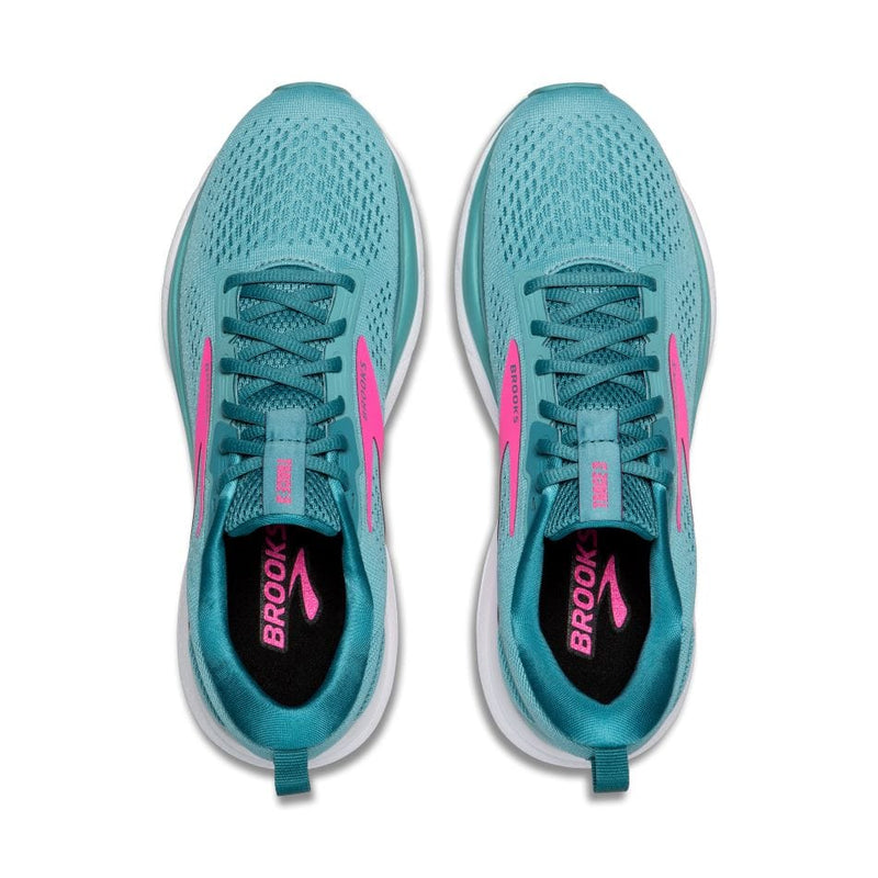 Brooks Shoes Brooks Trace 3 Women's Running Shoes AW24 Aqua/Storm/Pink - Up and Running