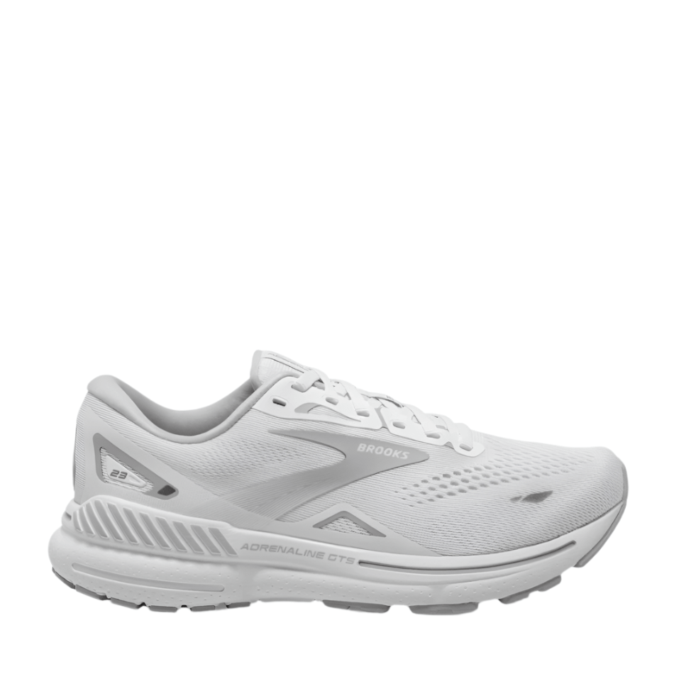 Brooks Shoes 4 Brooks Women's Adrenaline GTS 23 Running Shoes in White/Oyster/Silver - Up and Running