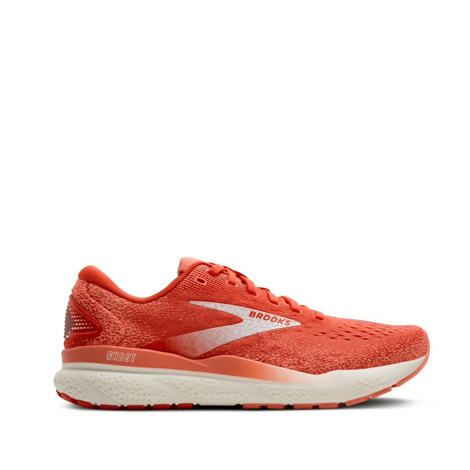 Brooks Women s Ghost 16 Running Shoes in Coral Desert Flower Coconut SS25 Running Trainers Clothing and Accessories