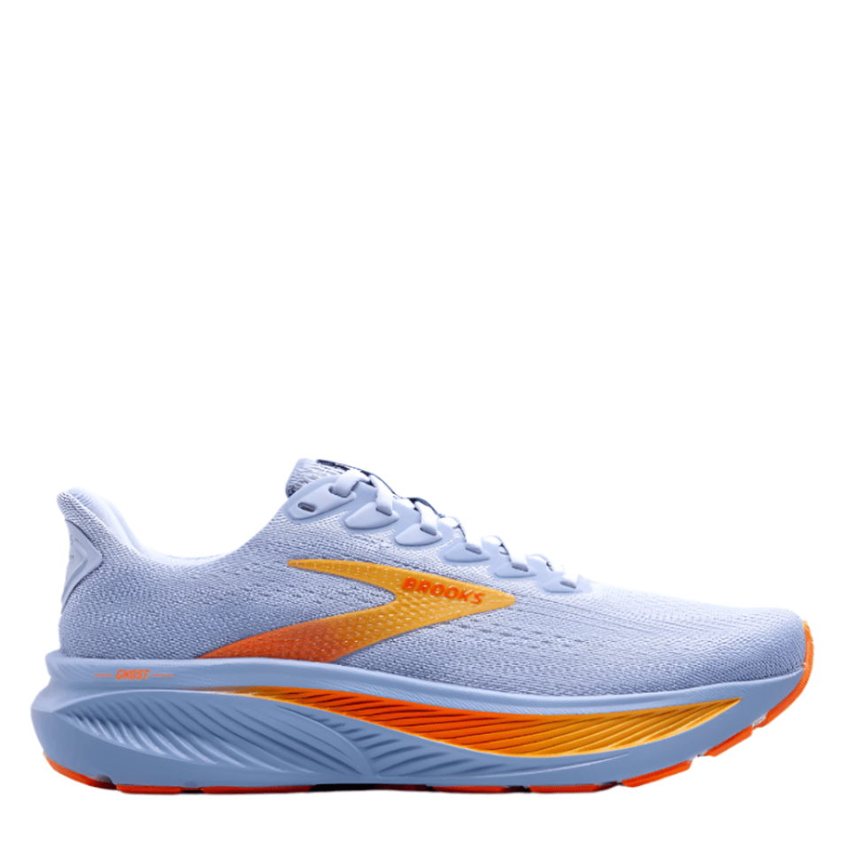 Brooks Women's Ghost 17 Running Shoes in Blue Heron/White/Orange AW25