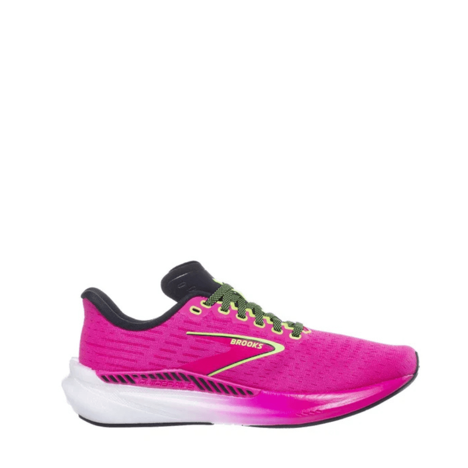 Brooks Shoes Brooks Women's Hyperion GTS Running Shoes in Pink/Glo Green/Black AW23 - Up and Running