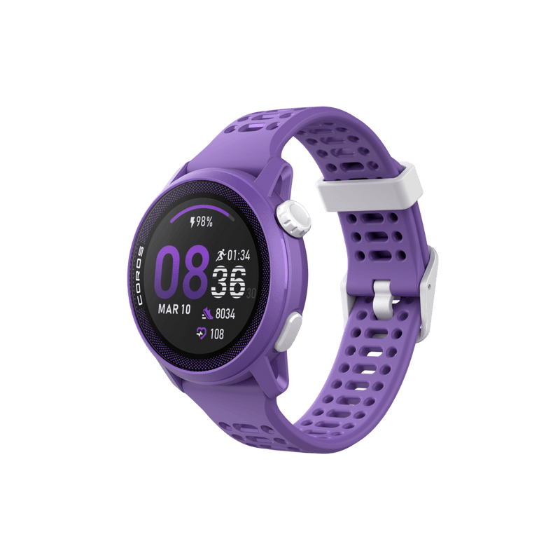 Coros Electronics COROS PACE 3 Premium GPS Sport Watch with Silicone Band in Violet - Up and Running