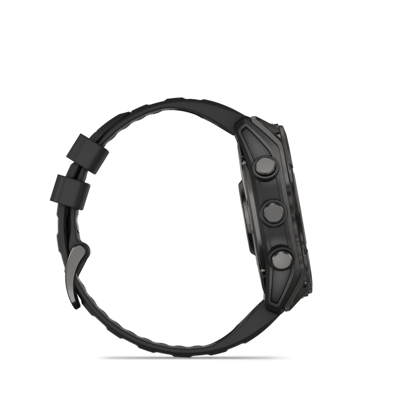 Garmin Electronics Garmin Fenix 8, 51mm, AMOLED, Sapphire, Carbon Grey Titanium and Black with Black and Pebble Grey Band - Up and Running