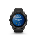 Garmin Electronics Garmin Fenix 8, 51mm, AMOLED, Sapphire, Carbon Grey Titanium and Black with Black and Pebble Grey Band - Up and Running