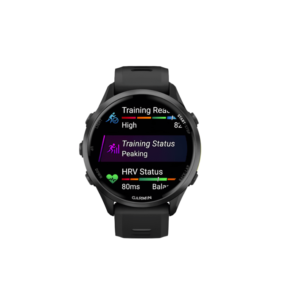 Garmin Electronics Garmin Unisex Forerunner 970 GPS Running Watch in Black/Translucent Whitestone - Up and Running