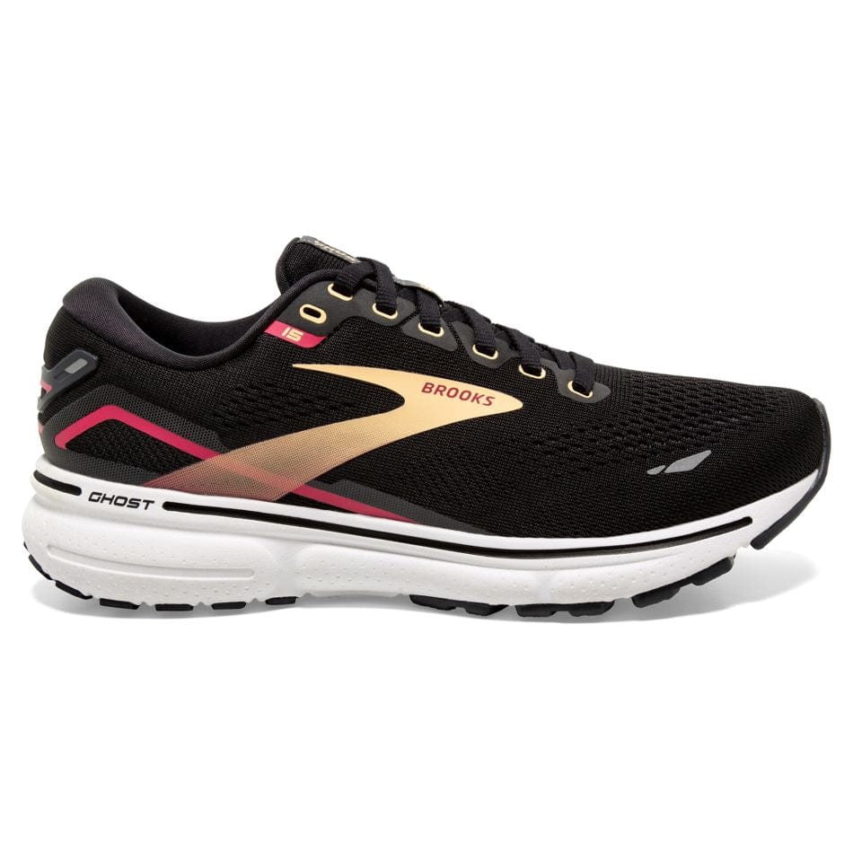 Brooks Shoes Ghost 15 Women's Running Shoes SS24 Black/Raspberry - Up and Running
