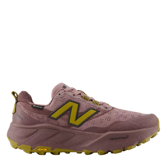 Up & Running New Balance Women's Hierro v9 GTX trail running shoes in pebble with Vibram outsole and Fresh Foam X