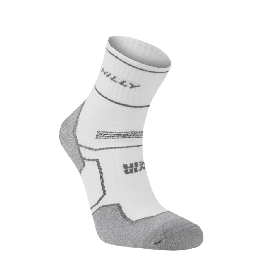 Hilly Accessories Hilly Twin Skin Anklet Med Running Socks in White/Grey Marl SS25 - Up and Running