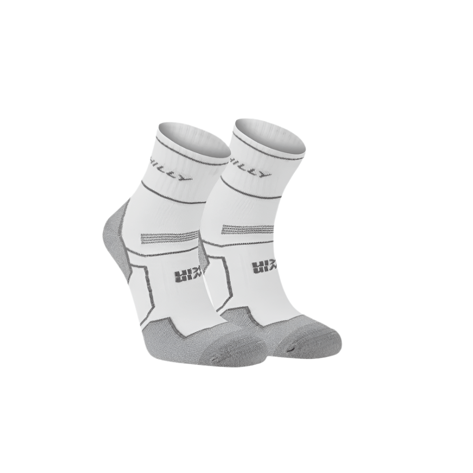 Hilly Accessories Hilly Twin Skin Anklet Med Running Socks in White/Grey Marl SS25 - Up and Running