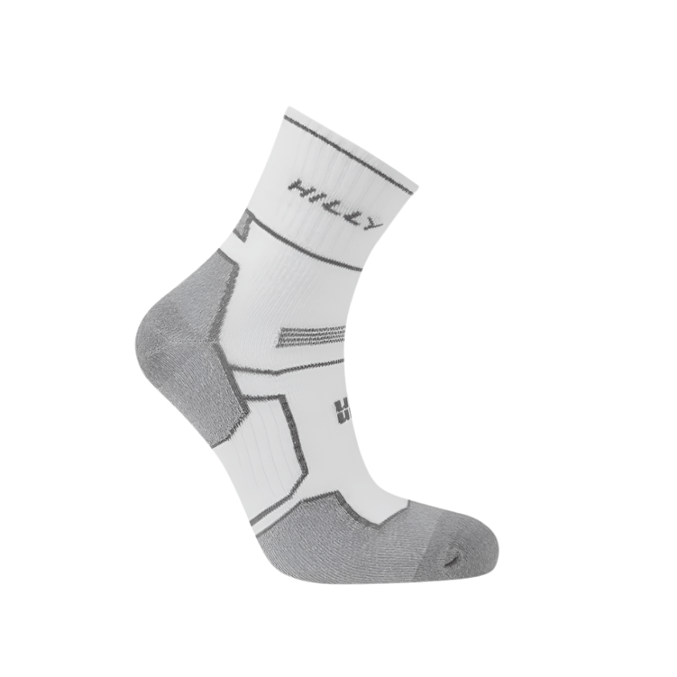 Hilly Accessories Hilly Twin Skin Anklet Med Running Socks in White/Grey Marl SS25 - Up and Running
