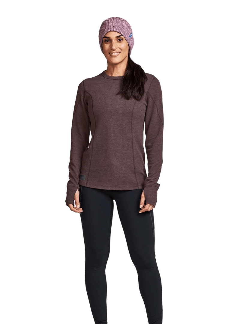 Janji Clothing Janji Women's Waffleloft Long Sleeve in Loam AW24 - Up and Running