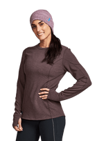 Janji Clothing Janji Women's Waffleloft Long Sleeve in Loam AW24 - Up and Running