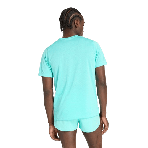 New Balance Clothing Men's New Balance Athletics T-shirt Turquoise AW24 - Up and Running