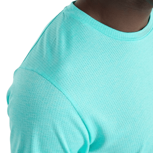 New Balance Clothing Men's New Balance Athletics T-shirt Turquoise AW24 - Up and Running