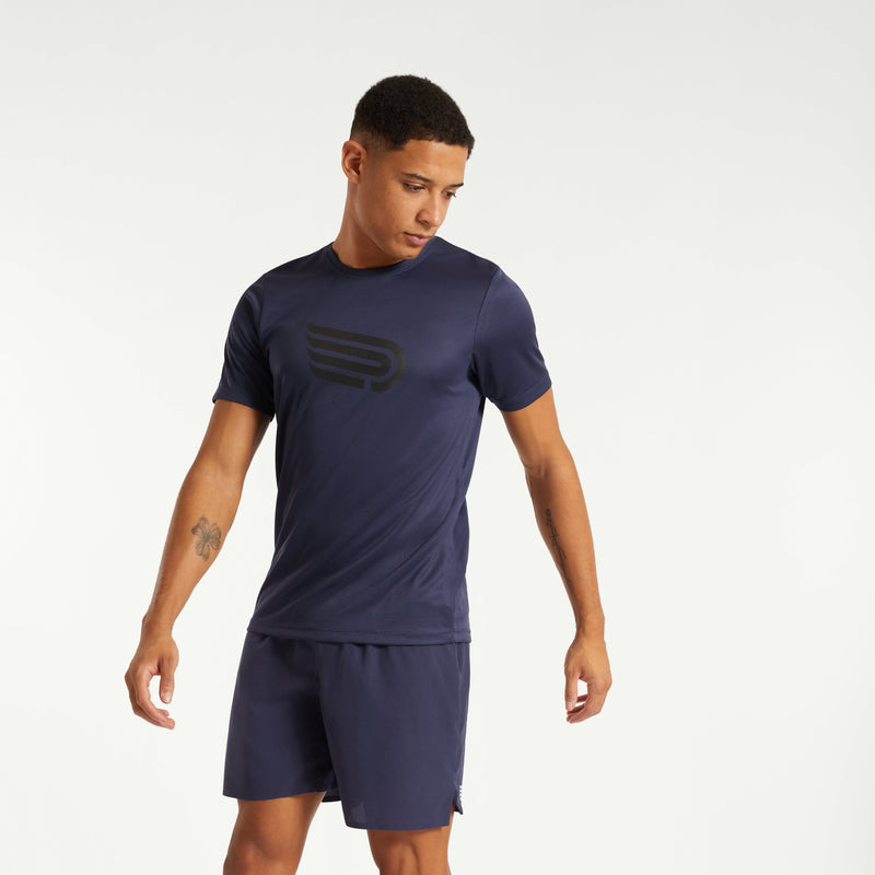 Pressio Clothing Men's Pressio Preform Short Sleeved Top - Navy-SS24 - Up and Running