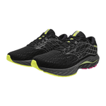 Mizuno Shoes Mizuno Wave Inspire 20 Women's Running Shoes-Black/Silver/Sunny Lime AW24 - Up and Running