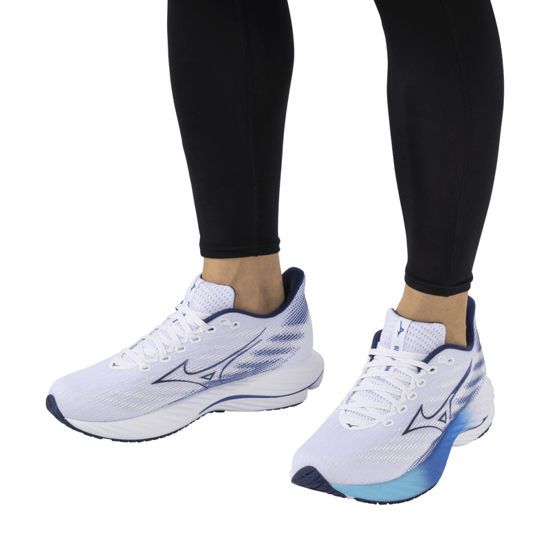 Mizuno Footwear Mizuno Women's Wave Rider 28 AW24 - White/Mugen Blue/River Blue - Up and Running