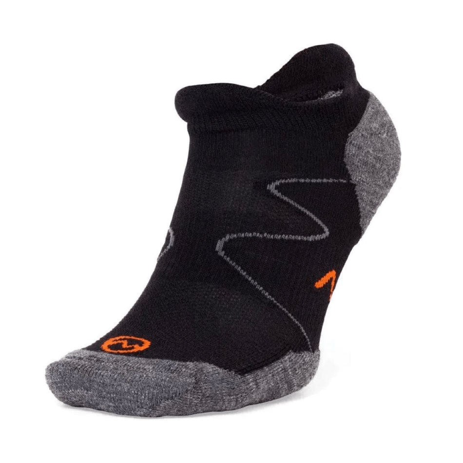 Moggans Accessories Moggans Lightweight Merino No Show Sock in Black - Up and Running