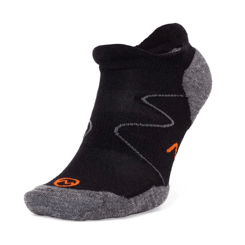 Moggans Accessories Moggans Lightweight Merino No Show Sock in Black - Up and Running