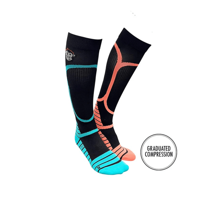 Monkey Sox Clothing Monkey Sox Victory Compression Running Socks in Black - Up and Running