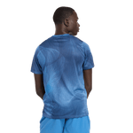 New Balance Clothing New Balance Men's Athletics Printed T-shirt in Blue Agate AW24 - Up and Running