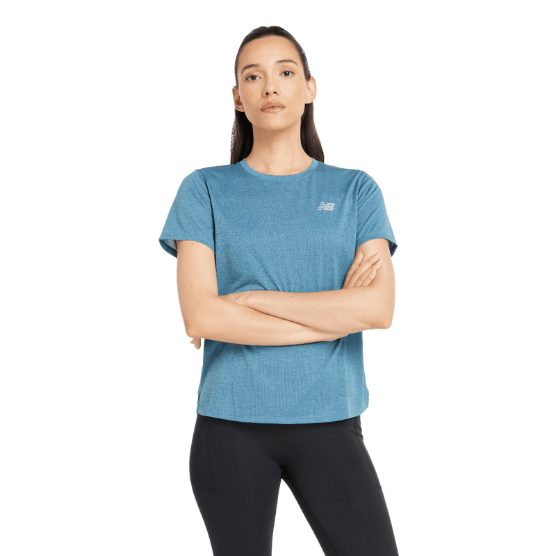 New Balance Clothing New Balance Women's Athletics T-shirt in Terrarium Heather AW24 - Up and Running