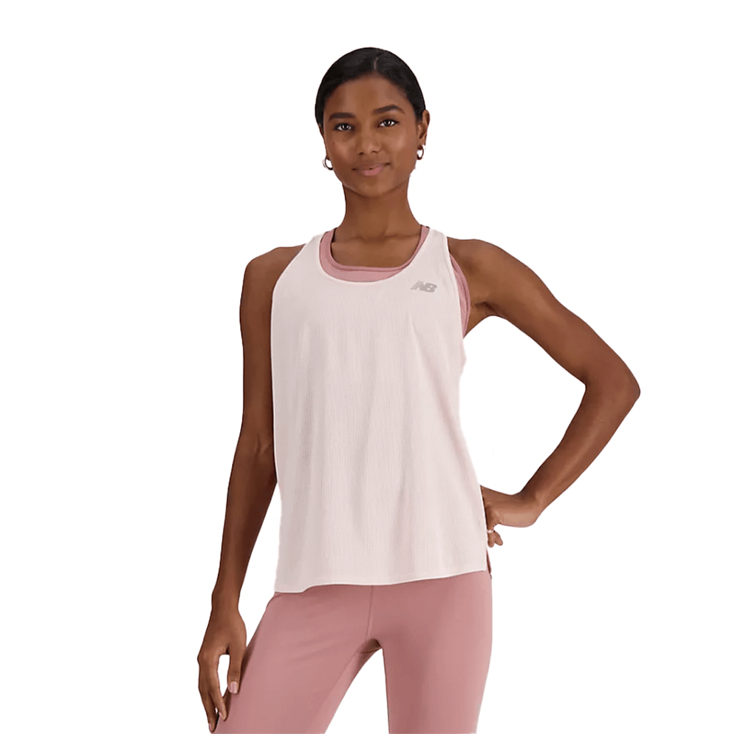 New Balance Clothing New Balance Women's New Athletics Tank - Pink SS24 - Up and Running