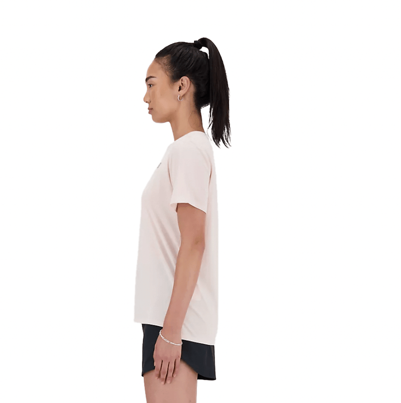 New Balance Clothing New Balance Women's New Sport Essentials Short sleevedTee - Pink SS24 - Up and Running