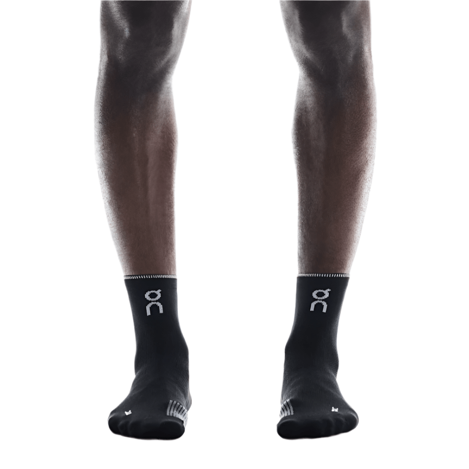 On Accessories Black/Eclipse / XS On Unisex Performance Run Sock Mid Rise SS25 - Up and Running